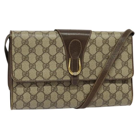 GUCCI GG Supreme Shoulder Bag Pvc Beige Gold 904 02 050 - Picture 1 of 16